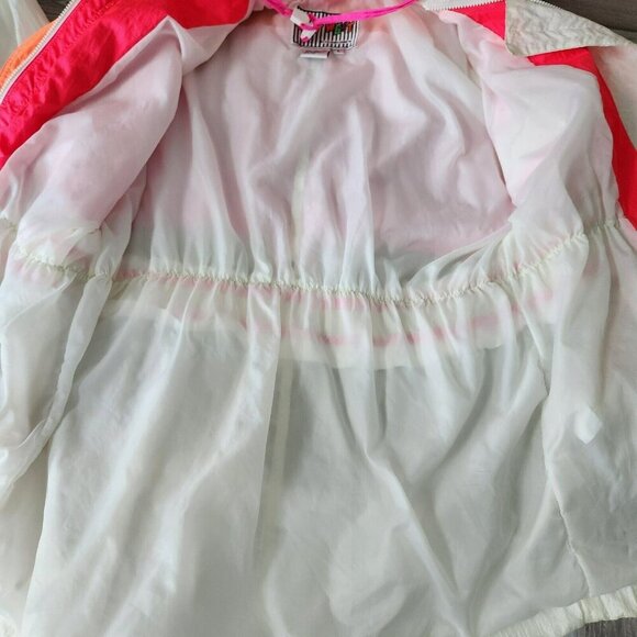 East West Vintage Jacket Large Neon Pink Long Sleeve Nylon Zip Colorful Y2k - Picture 9 of 16